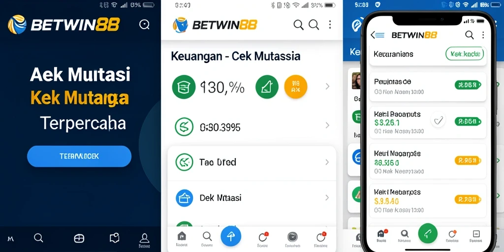 Tampilan antarmuka aplikasi BETWIN88 untuk cek mutasi keuangan.