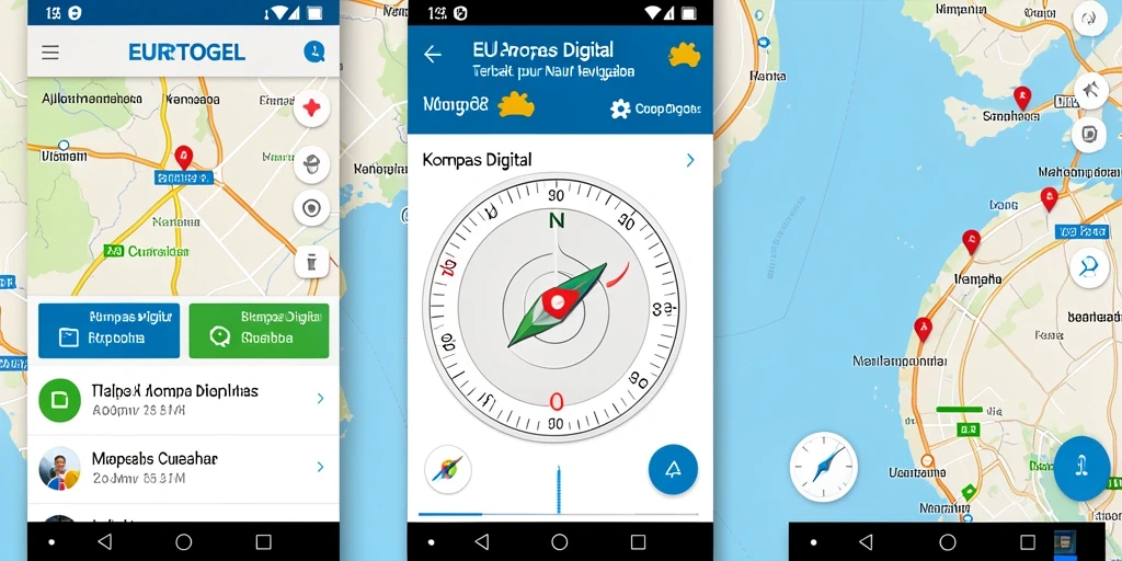 Tampilan antarmuka aplikasi Kompas Digital EUROTOGEL yang sederhana dan informatif.