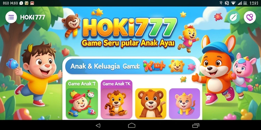 Antarmuka HOKI777 yang menarik dan ramah anak.