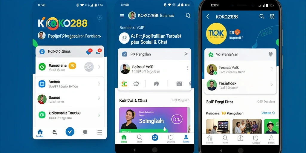 Antarmuka KOKO288 saat melakukan panggilan VoIP yang mudah digunakan.