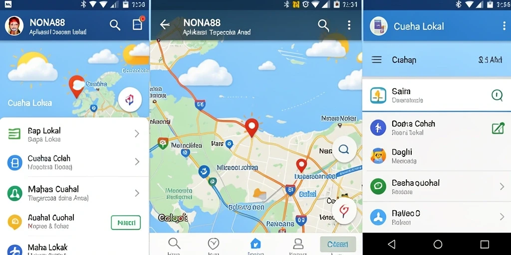 Antarmuka aplikasi Cuaca Lokal NONA88 yang informatif dan mudah digunakan.