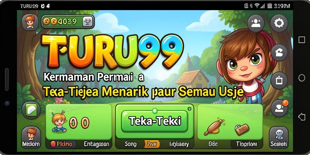 Antarmuka TURU99 dengan permainan teka-teki yang menarik.