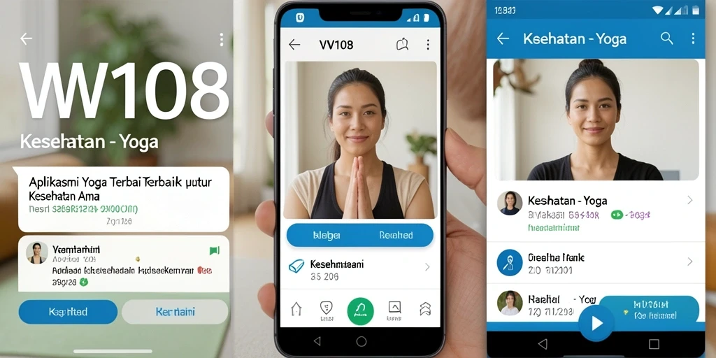 Screenshot utama VW108 yang menampilkan fitur Yoga interaktif.